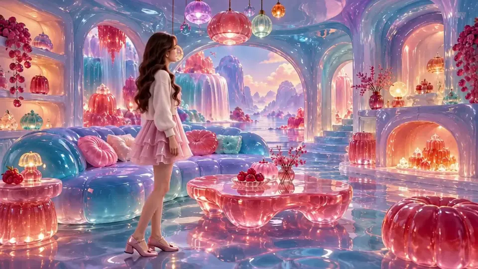 沉浸式粉彩果冻空间